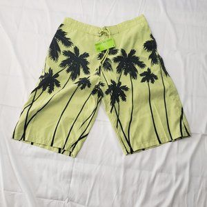 Tailor Pal Love Pale Green and Black Board Shorts with No liner X-L NWT Men's